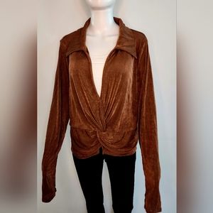 Forever 21 Twist Front Top Snap on Closure  Plus Size Women 3X  NWT
